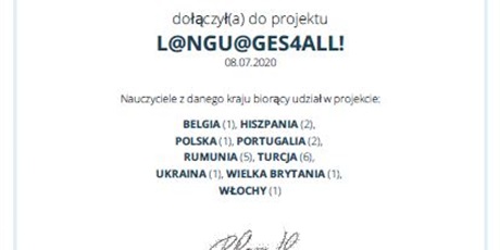 Nowy projekt eTwinning - Languages 4 all!