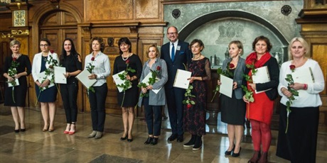 Pani Anna Pawelec nauczycielka z ZSGH odebrała Nagrodę Prezydenta Miasta Gdańska