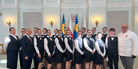 Powiększ grafikę: Spotkanie z Zastępcą Dyrektora Centrum Obsługi Kancelarii Prezydenta RP Panem Łukaszem Miecznikowskim absolwentem ZSGH w Gdańsku