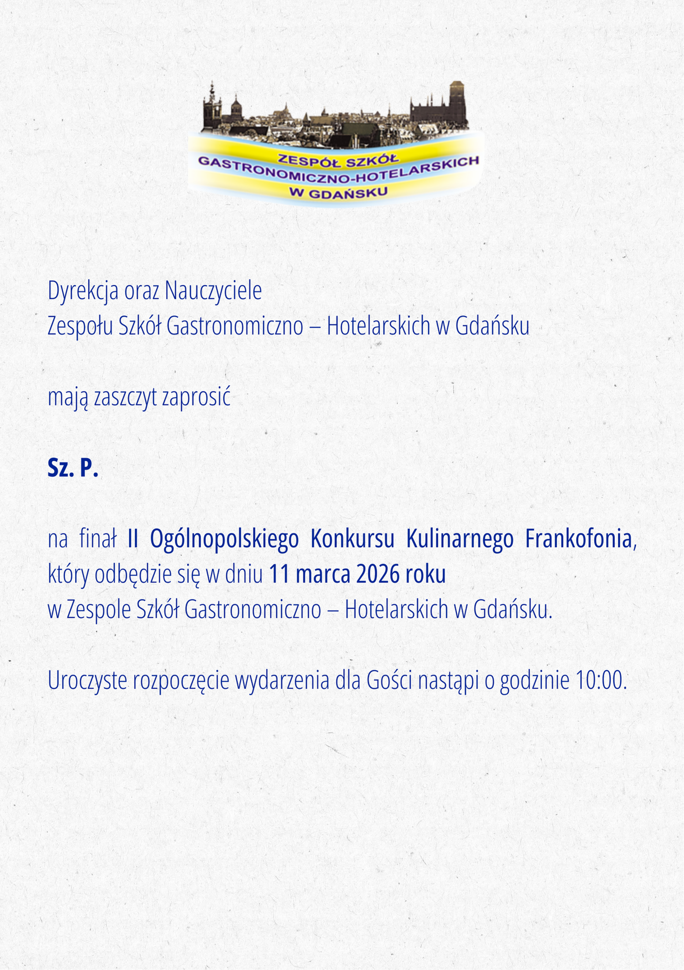 Zaproszenie na Konkurs